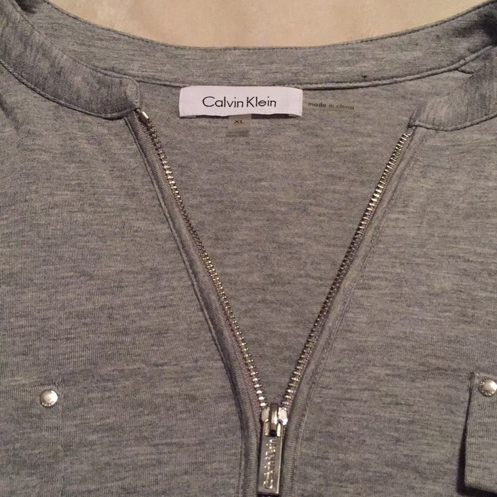 Calvin Klein grey blouse